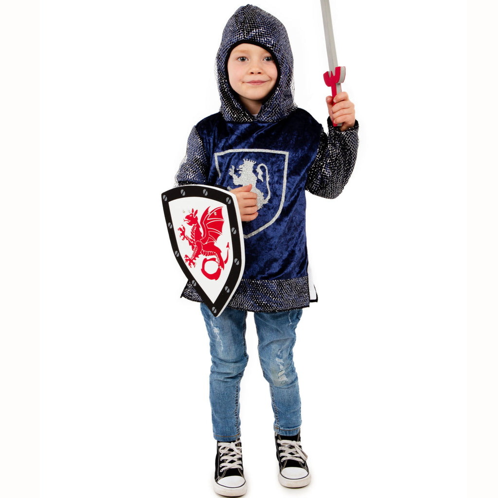 Child's Knight costume with sword and shield. 
