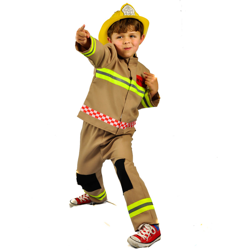 Children's Fire & Rescue Officer Costume - Fire Fighter Costume -Pretend to Bee