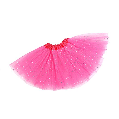 Child's pink tutu skirt scattered with silver sequins