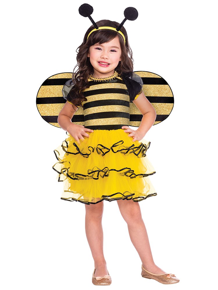 Child's bumblebee dress with wings and headband