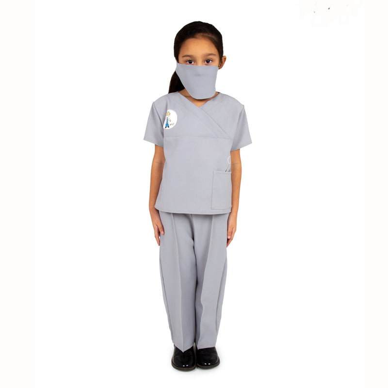 Child's Dentist Role Play Costume. Consists of tunic, trousers and mask.