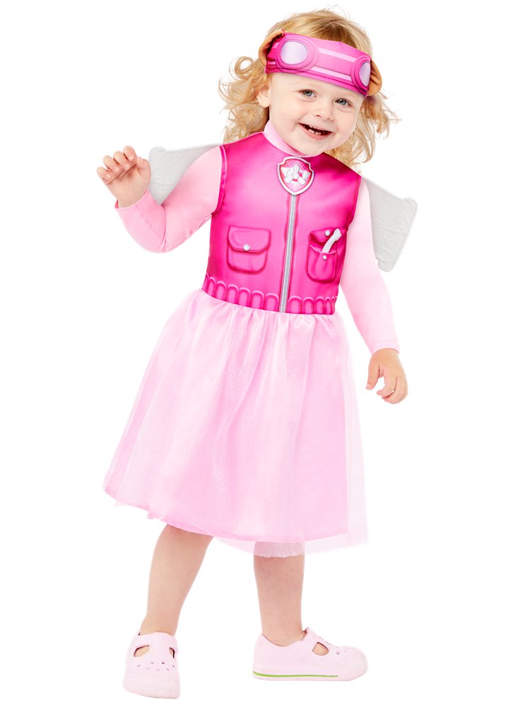 Toddler Paw Patrol Skye costume. Pink dress with wings and matching headband