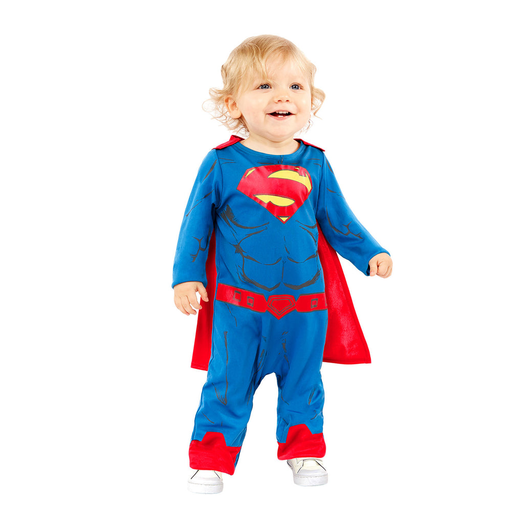 Toddler classic blue and red Superman costume with cape