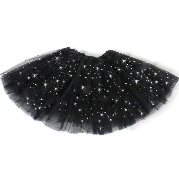 Child's black tutu scattered with silver sequins