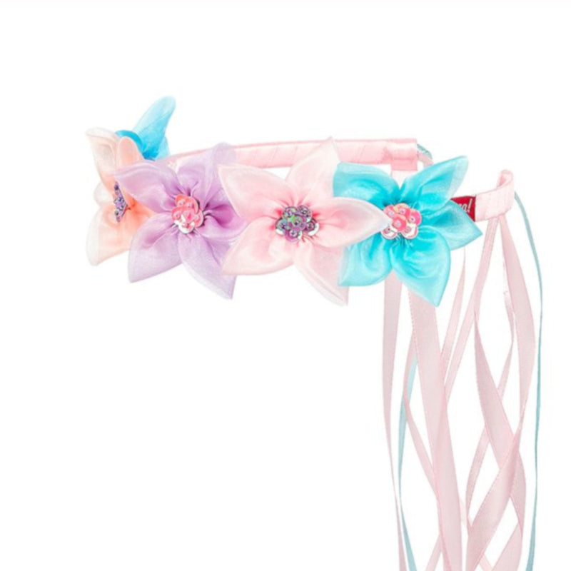 Multicoloured Flower Ribbon Hairband