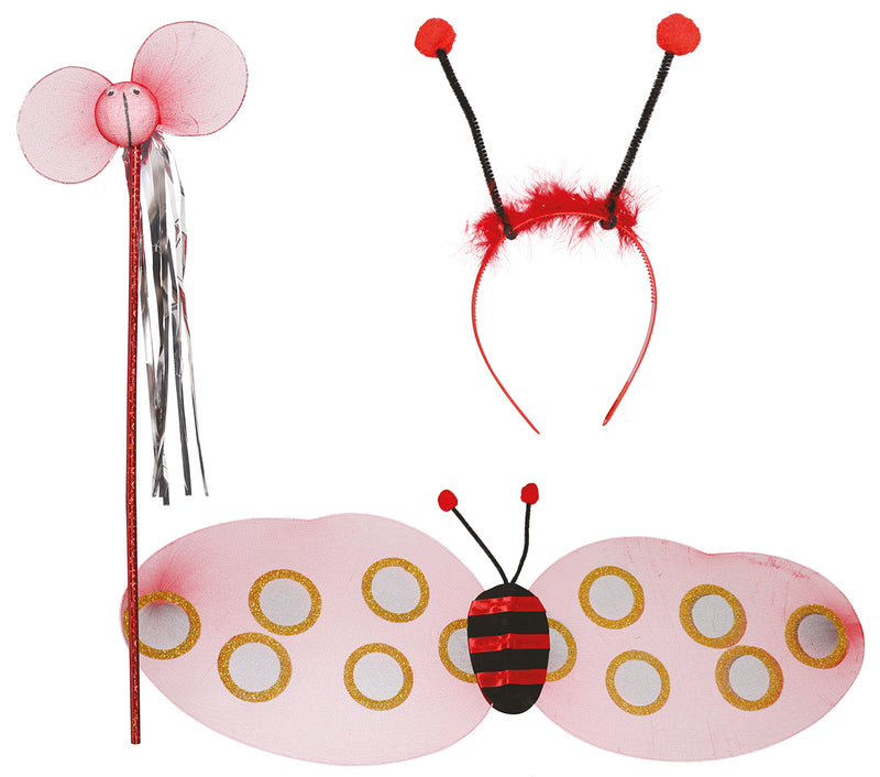 Ladybird Wings, Headband & Wand  Set