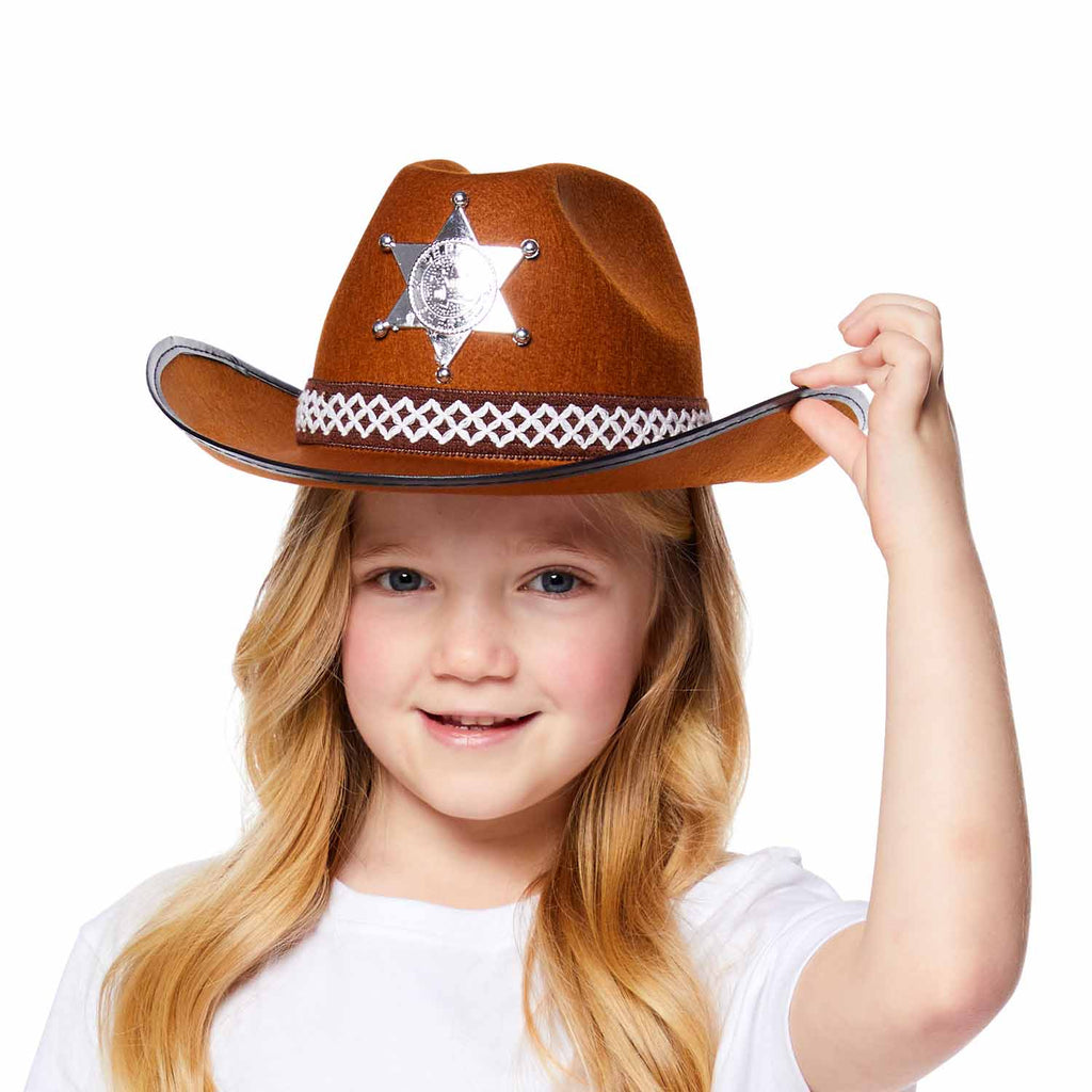 Cowboy or Sheriff Hat with Badge