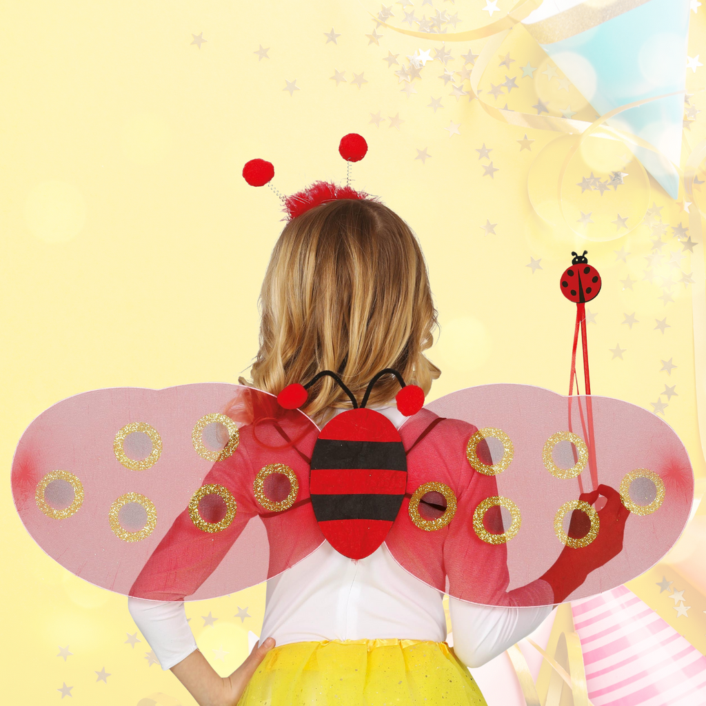 Ladybird Wings, Headband & Wand  Set