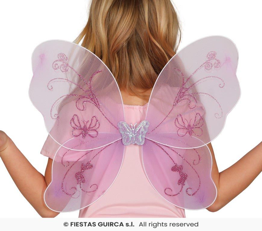 Children's Purple Glitter Fairy Wings