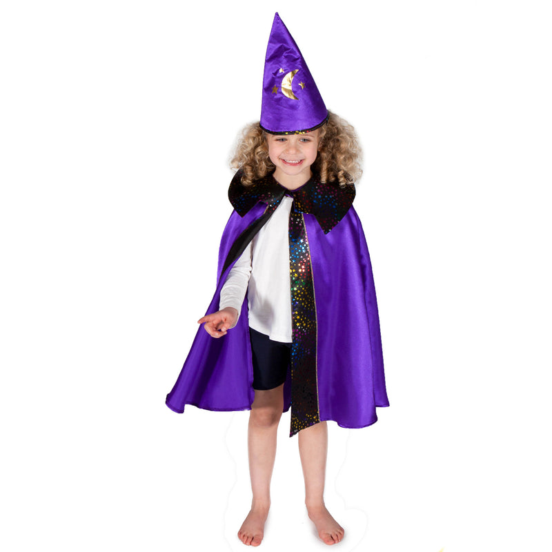 Children's Wizard Cape and Hat , Children's Costume - Pretend to Bee