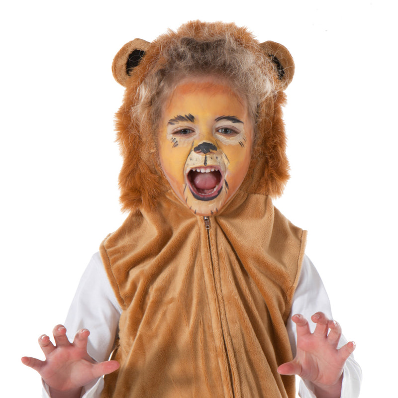 Children's Lion Fancy Dress Zip Top-Lion Costume - Pretend to Bee
