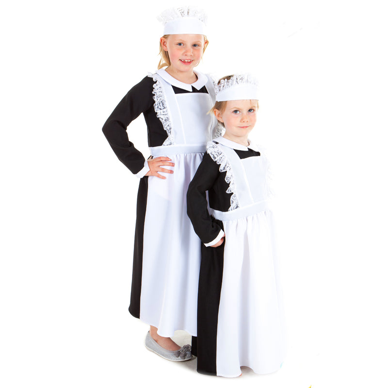 Children's Victorian Housemaid Dress With Head Dress , Children's Costume - Pretend to Bee