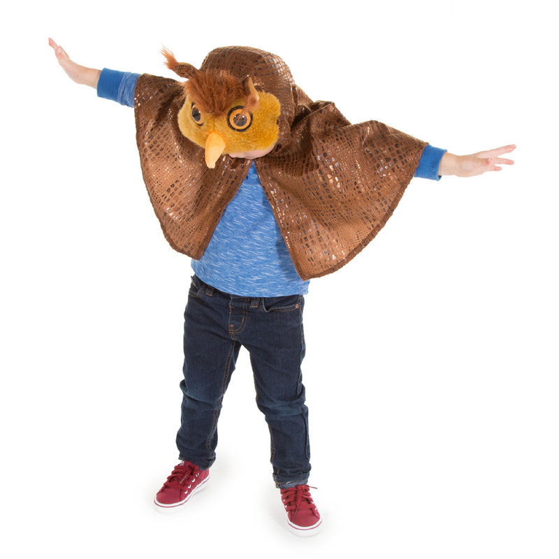 Children's Owl Fancy Dress Cape , Owl Costume, Children's Costume - Pretend to Bee, Ayshea Elliott - 4