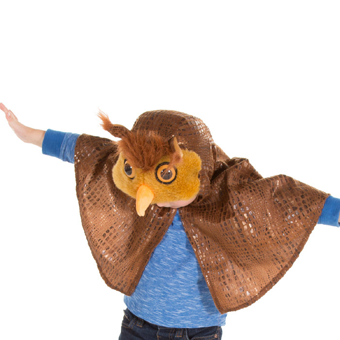 Children's Owl Fancy Dress Cape , Owl Costume, Children's Costume - Pretend to Bee, Ayshea Elliott - 2