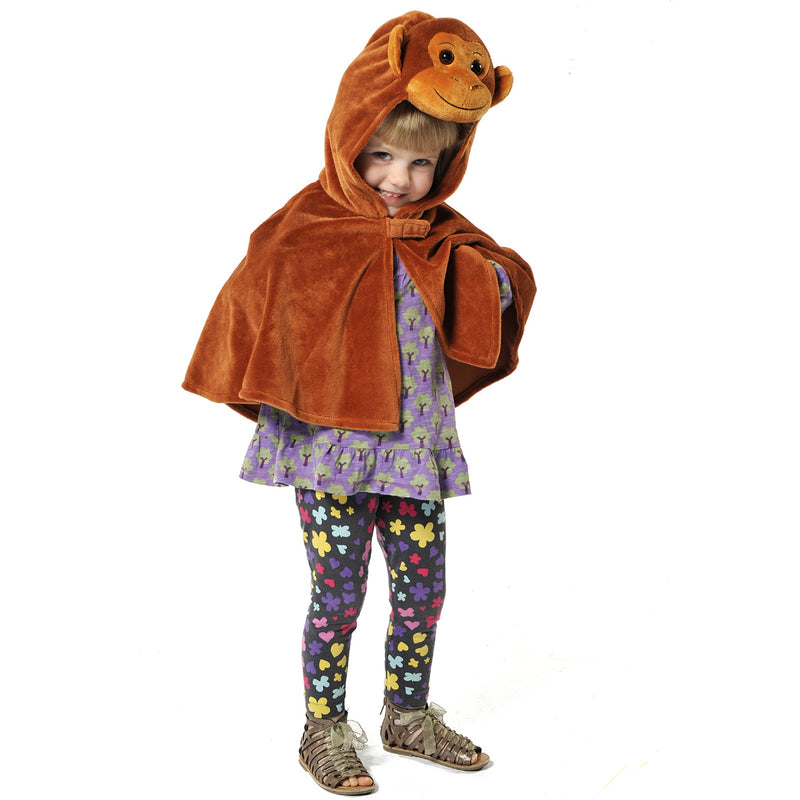 Children's Monkey Fancy Dress Cape- Monkey Costume -Time to Dress Up