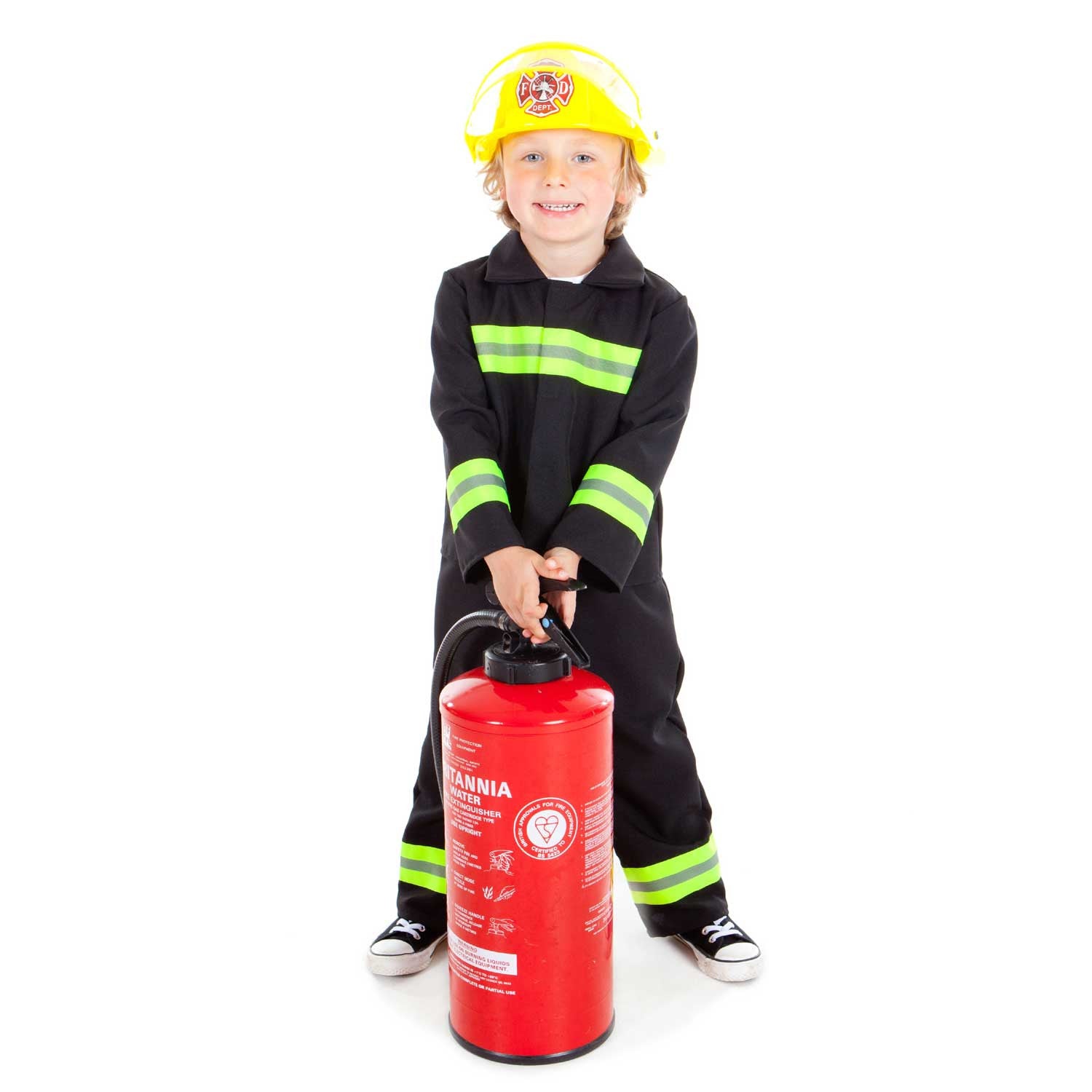 Child's fireman dressing up outfit hotsell