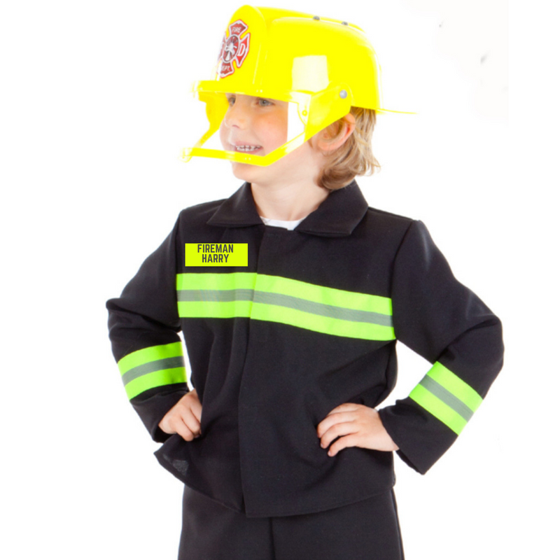 Children's Fire Fighter Costume - Children's Costume - Personalised – Time  to Dress Up