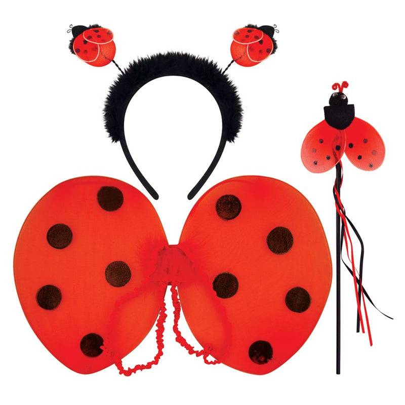 Ladybird Wings, Headband & Wand  Set