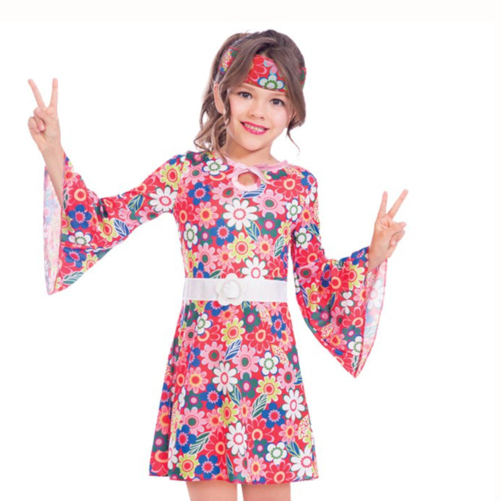 Miss 1960's Flower Power Hippie Costume