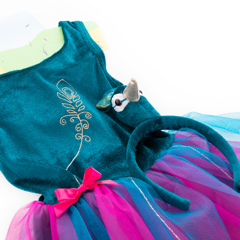 Children's Peacock Tutu Dress with Headband
