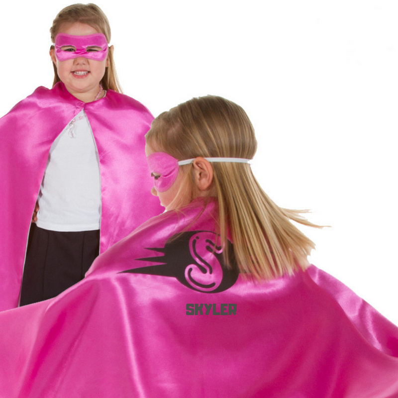 Children's Pink Superhero Cape - Personalised