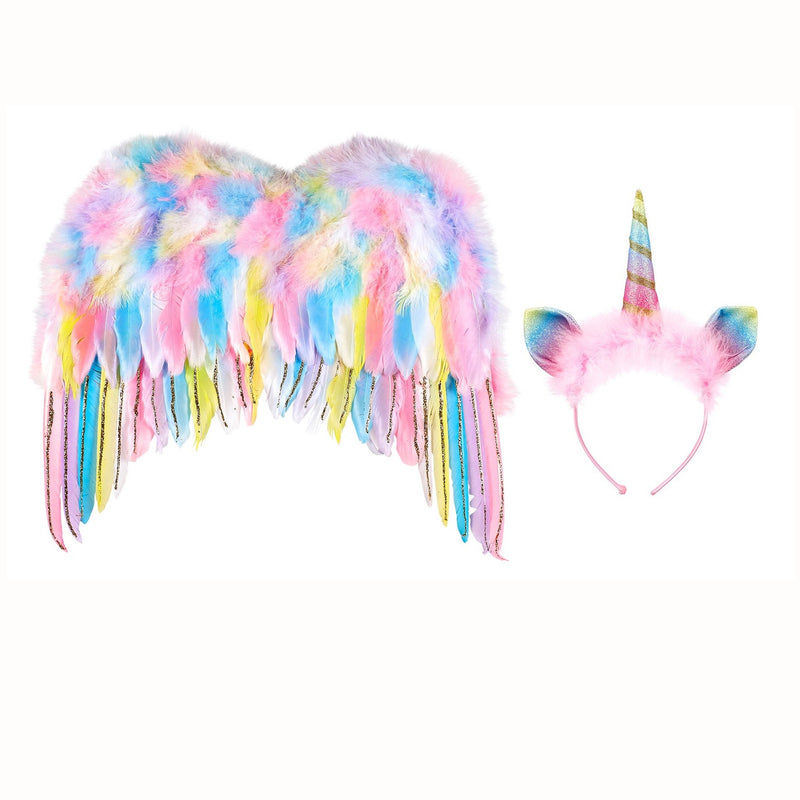 Unicorn Wings and Headband Set